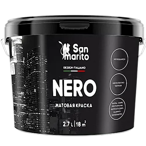 Краска матовая "San Marito Nero" 2,7 л