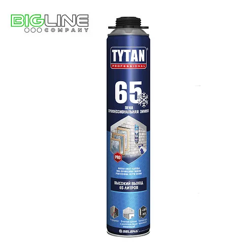 Пена монтажная TYTAN зимняя проф О2, 65 л 750 мл (-20С)