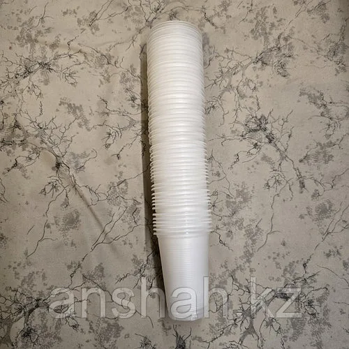 Одноразовые пластиковые стаканы, белые, 200 мл