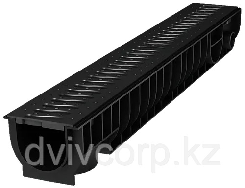 Лоток водоотводный  Ecoteck STANDART 100.95 h99 с решеткой пластиковой, кл.А15