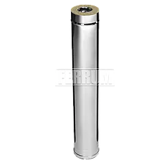 Дымоход Ferrum Сэндвич из нержавеющей стали 430/0,5 мм 1000мм, Ф120х200