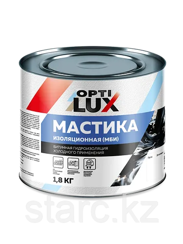 Мастика 1.8 кг битумная изоляционная (МБИ) «OPTILUX»(ОПТИЛЮКС)
