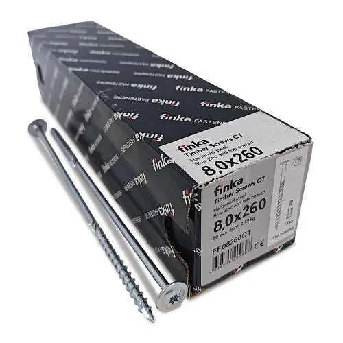 Шурупы (саморезы) конструкционные Finka Timber Screws CT 8,0x260 мм TX40 (50 шт)