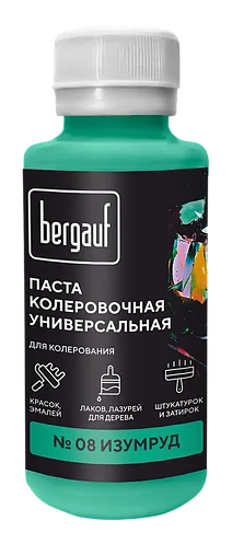 Бергауф, Паста колеровочная универсальная, "ИЗУМРУД" 0.1л