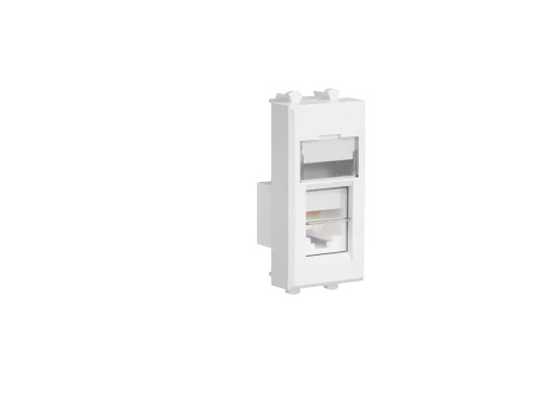 Компьютерная розетка RJ-45 модульная, кат.5е, "Avanti", "Белое облако", 1 модуль