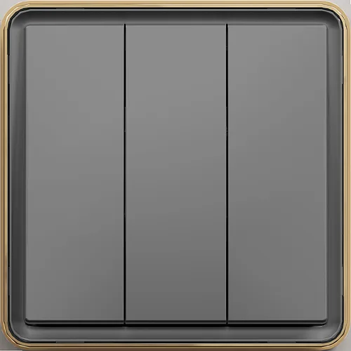 Выключатель 3-кл, с/у, Серый, серия SAKURA, (TEKLED Electric)100/10