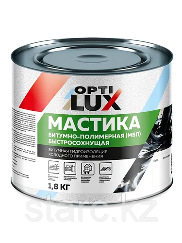 Мастика 1.8 кг битумно-полимерная «OPTILUX» (ОПТИЛЮКС)