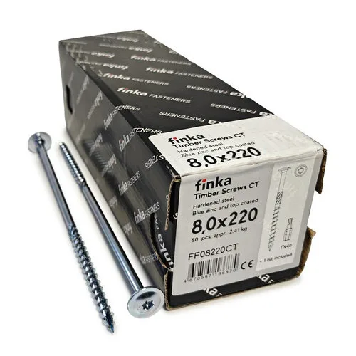 Шурупы (саморезы) конструкционные Finka Timber Screws CT 8,0x220 мм TX40 (50 шт)