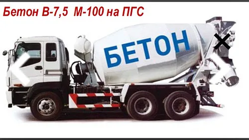 Бетон В-7,5 М-100 на ПГС