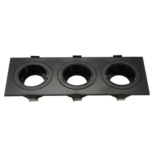 Св-к SY5572S-3 SQUARE GU10  BLACK  без лампы