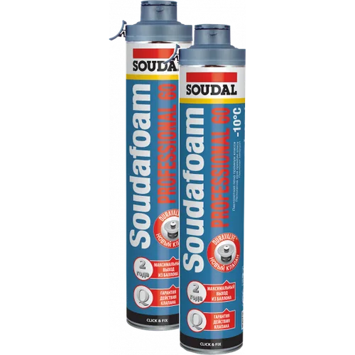 Пистолетная монтажная пена Soudal SOUDAFOAM PROFESSIONAL 60