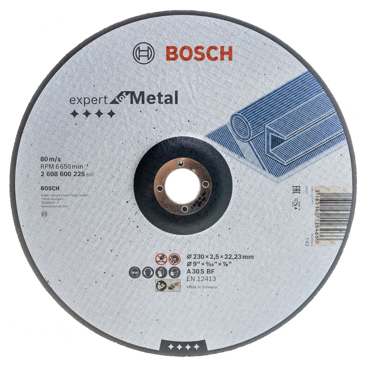 Диск отрезной по металлу 230*2,5 Bosch 2608600225