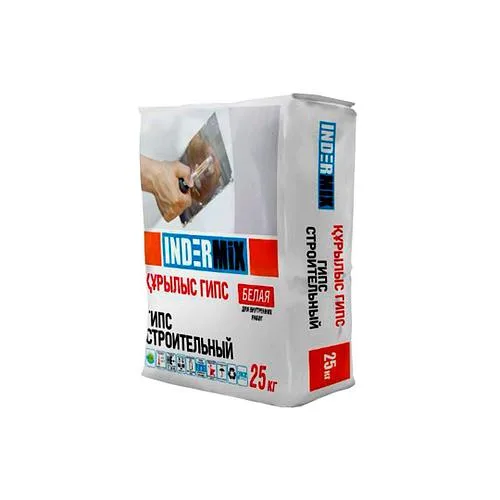 Гипс строительный среднего помола Indermix Г-5, 25кг