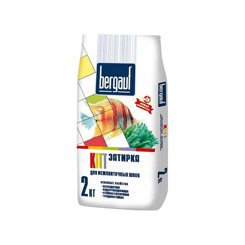 Bergauf Kitt затирка для межплиточных швов, серебристо-серая, 2 кг