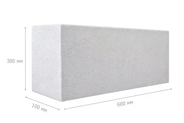 Газоблок 600×100×300 мм