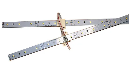Линейка светодиодная для коробов 2X 2835 18/0,5м 15мм, 12V, 0,5м, БЕЛАЯ 10000K IP20