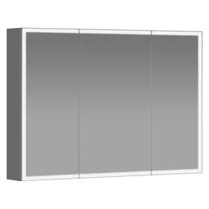 Зеркальный шкаф Jacob Delafon Parallel EB2290-NF, 100 см, LED подсветка, инфракрасный выключатель, цвет белый