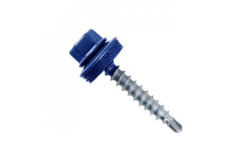 Шуруп кровельный окрашенный 4.8*30 RAL5021 (150/3600) Водная синь