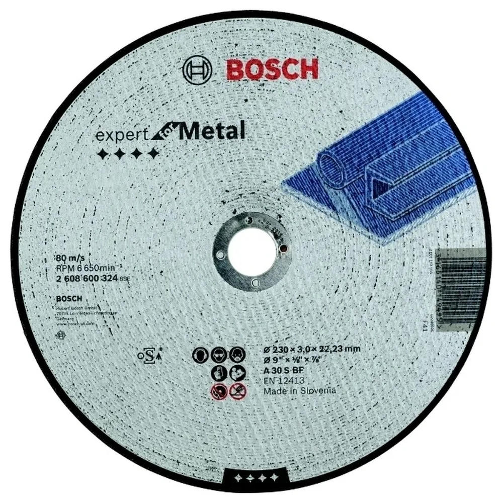 Диск отрезной по металлу 230*3*22,2 Bosch 2608600324