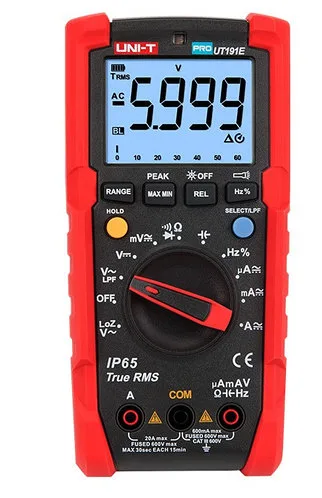 UT191E Мультиметр профессиональный цифровой с защитой IP65 True RMS. Внесён в реестр РК