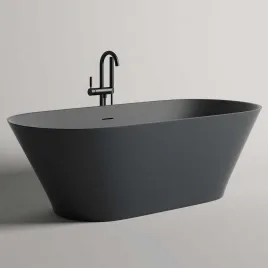 Ванна из искусственного камня Salini Mona 180x80 Graphite black