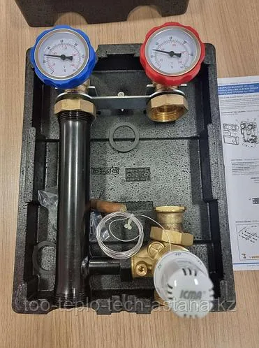 Насосная группа ISMA 1" c 3-х ходовой смесителем и регулятором температуры 20-50°C в комплекте,  без насоса