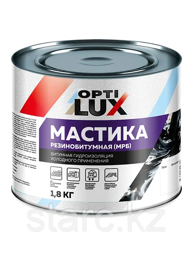 Мастика 1.8 кг резинобитумная (МРБ) «OPTILUX»(ОПТИЛЮКС)