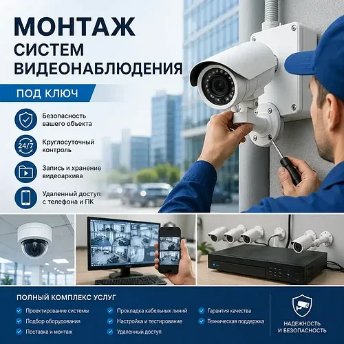 Монтаж систем видеонаблюдения
