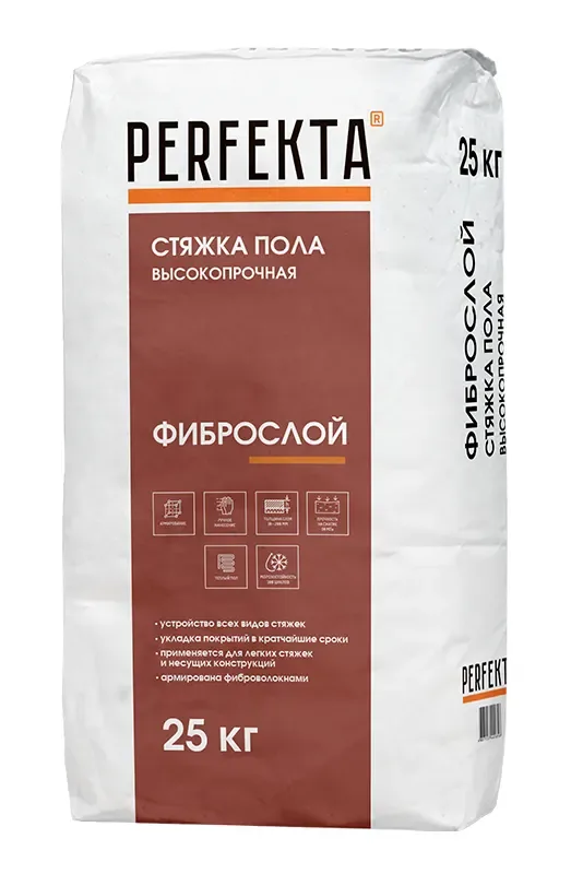 Стяжка пола высокопрочная Фиброслой, 25 кг