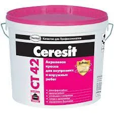 Ceresit CT 42 Акриловая краска для наружных и внутренних работ, База А, 15 кг