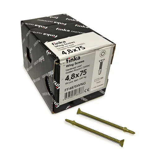 Шурупы (саморезы) флюгельные Finka Wing Screws 4,8x75 мм TX25 (150 шт)