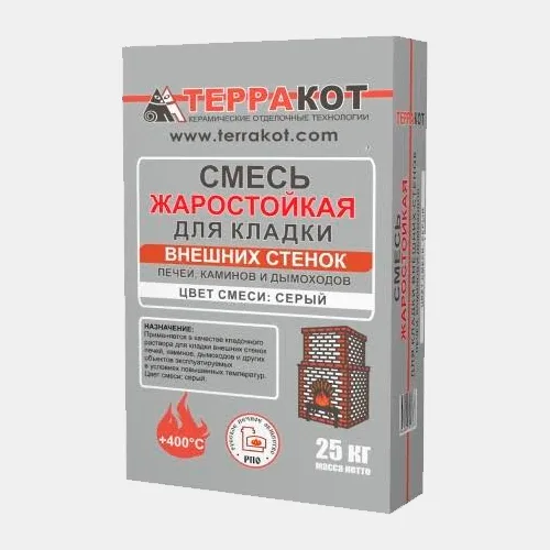 Смесь жаростойкая для укладки внешних стенок печей, дымоходов и каминов