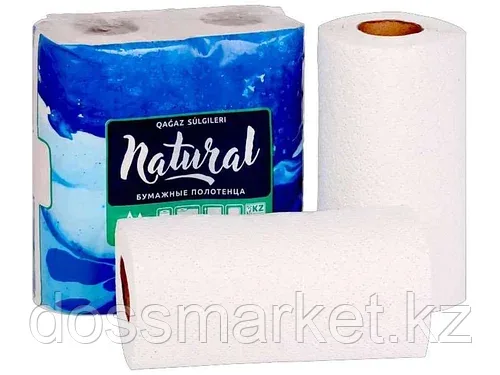 Полотенца бумажные Маолин "Natural" 2-х слойные, 2 рулона в упаковке