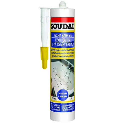 Нейтральный санитарный силикон Soudal