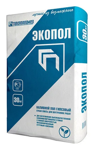 Наливной пол Гипсополимер Экопол 30 кг