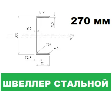 Швеллер стальной 27
