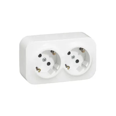 Forix Розетка 2X2К+З б/шт БЕЛ Legrand E-PRO