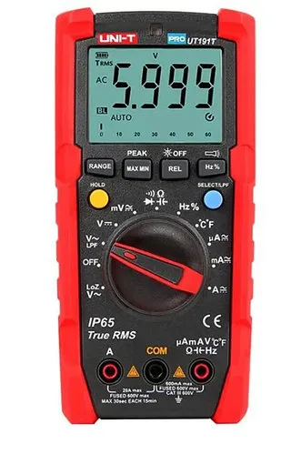 UT191T Мультиметр профессиональный цифровой  с защитой IP65 True RMS. Внесён в реестр РК