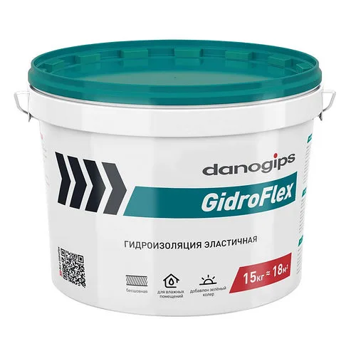 Danogips GidroFlex гидроизоляция эластичная 15кг