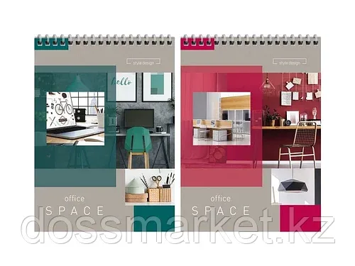 Блокнот ArtSpace "Офис. Office space" на спирали, А5, 60 листов в клетку, твердая подложка