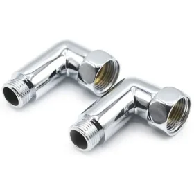 Соединение для полотенцесушителя Уголок 3/4х1/2" г/ш хром (2 шт)