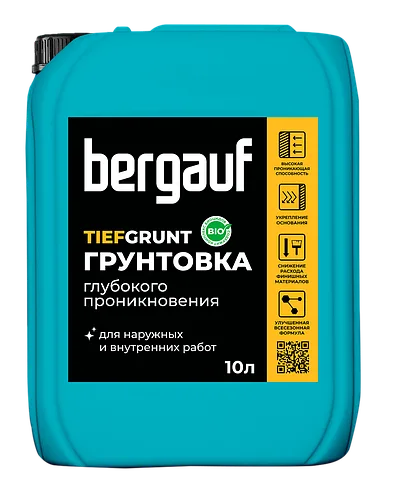 Bergauf, TIEFGRUNT (Тифгрунт), Грунтовка глубокого проникновения, 10 л, зима-лето