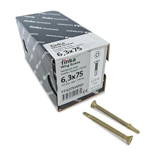 Шурупы (саморезы) флюгельные Finka Wing Screws 6,3x75 мм TX30 (150 шт)