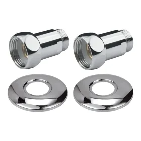 Соединение для полотенцесушителя прямое 1"х1/2" г/ш хром (2 шт)
