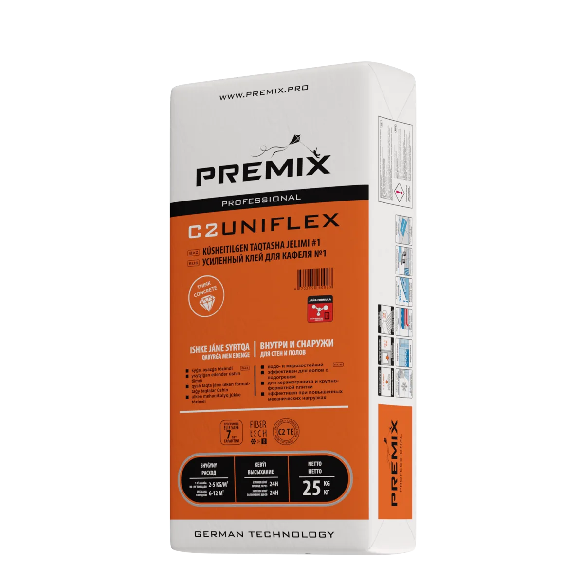 Premix C2 Uniflex клей для керамогранита и крупноформатной плитки (25kg)