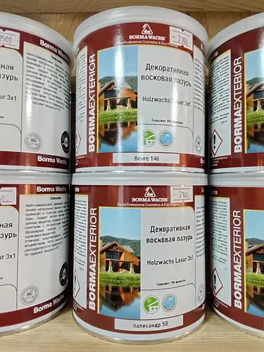 Восковая лазурь для обработки дерева Воск HOLZWACHS LASUR