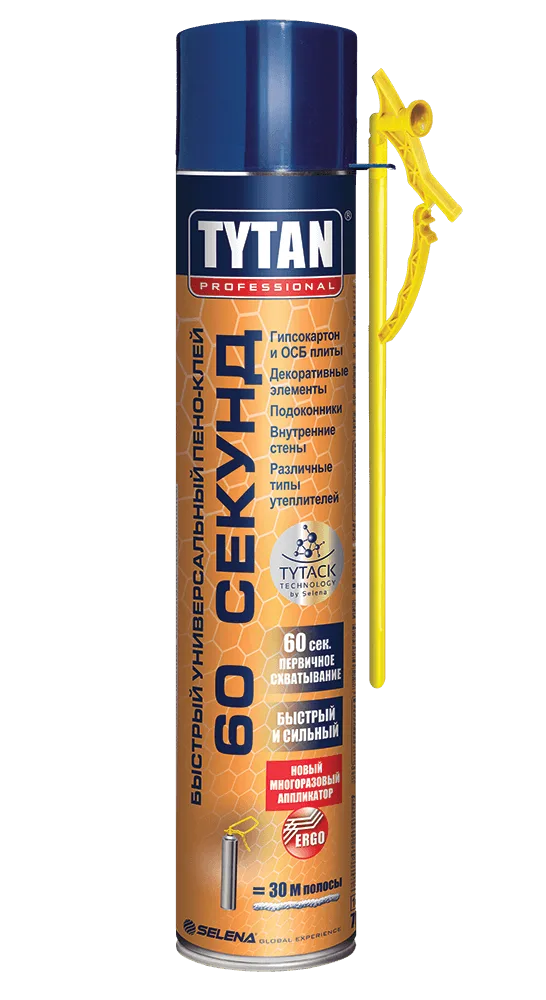 10041357 TYTAN пена-клей СТД ERGO, быстрый, универсальный, 60 сек., 750 мл