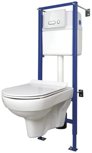 Комплект инсталляции LINK PRO + подвесной унитаз CITY NEW CLEAN ON + кнопка INTERA CERSANIT SET-CITYC/LPRO/S-DL/IN-WG-W (Польша)