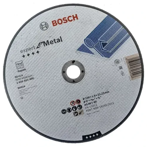 Диск отрезной по металлу Bosch ExpertMetal 230х1.9х22.2мм 2608603400