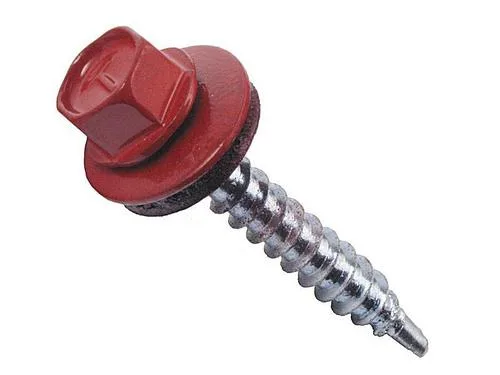 Шуруп кровельный окрашенный 4.8*38 RAL3005 (100/2400) Винно-красный
